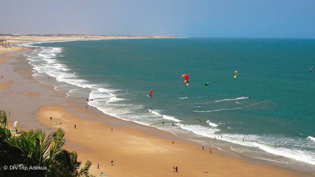 le spot en mer de kite de Lagoinha au Brésil