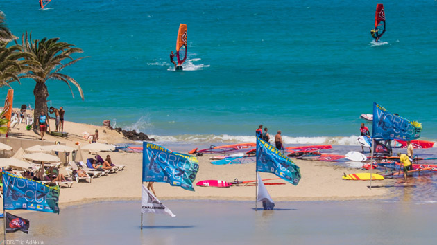 Votre spot de windsurf de rêve sur le lagon de Sotavento aux Canaries